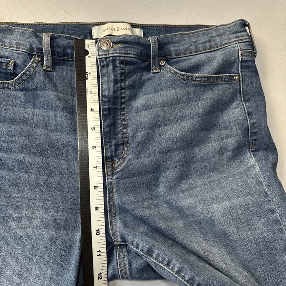 Vintage America Women's 12Bootcut Jean Mid-Rise Stretch Denim Blue Cowgirl Sexy - Picture 7 of 8